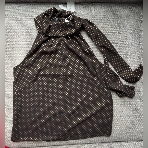 BNWT Jason Wu Tie-Neck Polka Dot Blouse Size M! - Picture 1 of 15